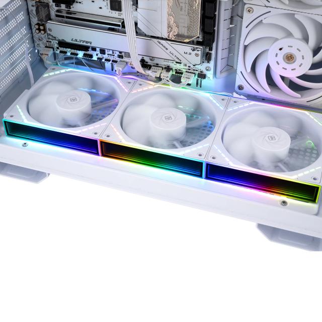 Комплект вентилатори Thermalright Fan Pack 3-in-1 3x120mm White, Reverse, Infinity Mirror, Daisy-Chain, A-RGB, 3 pin/4 pin PWM