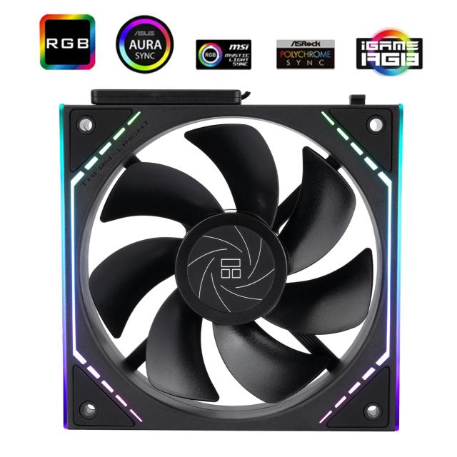 Комплект вентилатори Thermalright Fan Pack 3-in-1 3x120mm,  Reverse, Infinity Mirror, Daisy-Chain, A-RGB, 3 pin/4 pin PWM