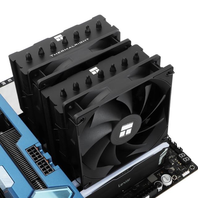 Охладител за процесор Thermalright CPU Cooler Phantom Spirit 120 SE Black, Dual-Tower, 4-pin PWM, LGA1851, 1700/AM4, AM5, Black