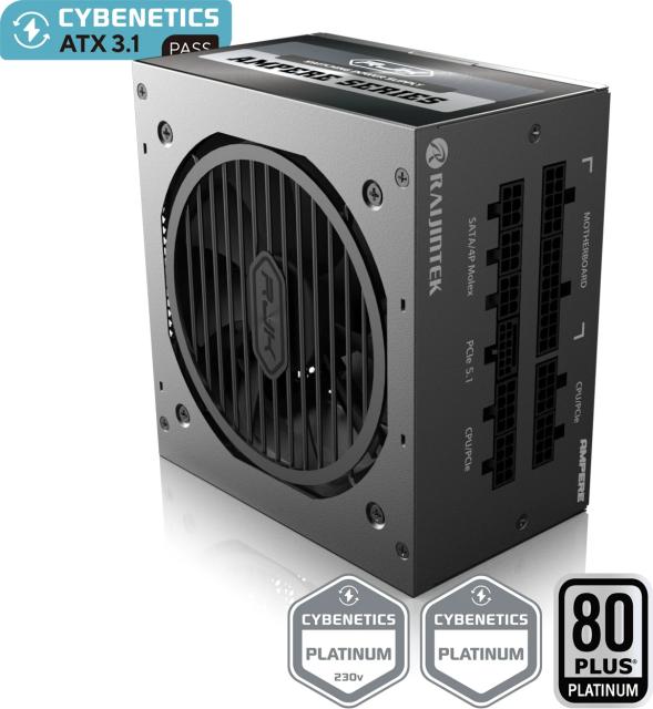 Захранване Raijintek AMPERE 850 850W, Active PFC, ATX3.1, 80 PLUS Platinum, Full Modular