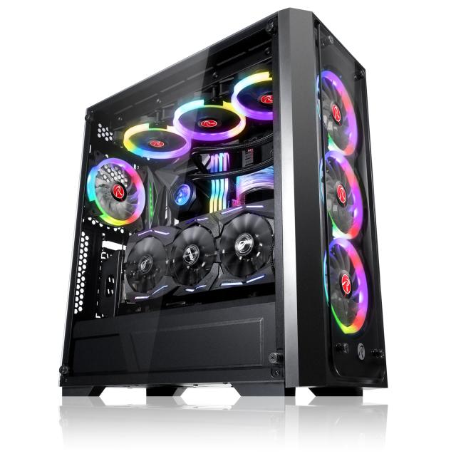 Кутия Raijintek PONOS TG4, Middle Tower, 2x USB 2.0, 1x USB 3.0, 1x HD Audio, EEB / E-ATX / ATX / M-ATX / Mini-ITX