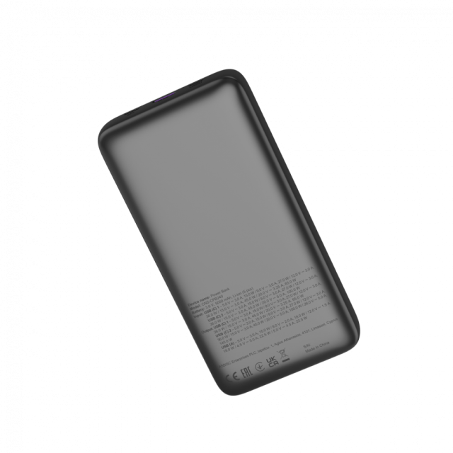 Външна батерия CANYON PB-240, 25000mAh PD140W, 2x USB Type-C, 1x USB Type-A
