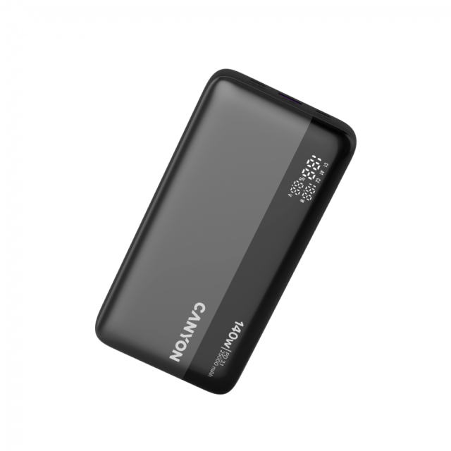 Външна батерия CANYON PB-240, 25000mAh PD140W, 2x USB Type-C, 1x USB Type-A