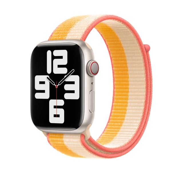 Каишка за часовник Apple Watch 45mm Maize/White Sport Loop - Regular