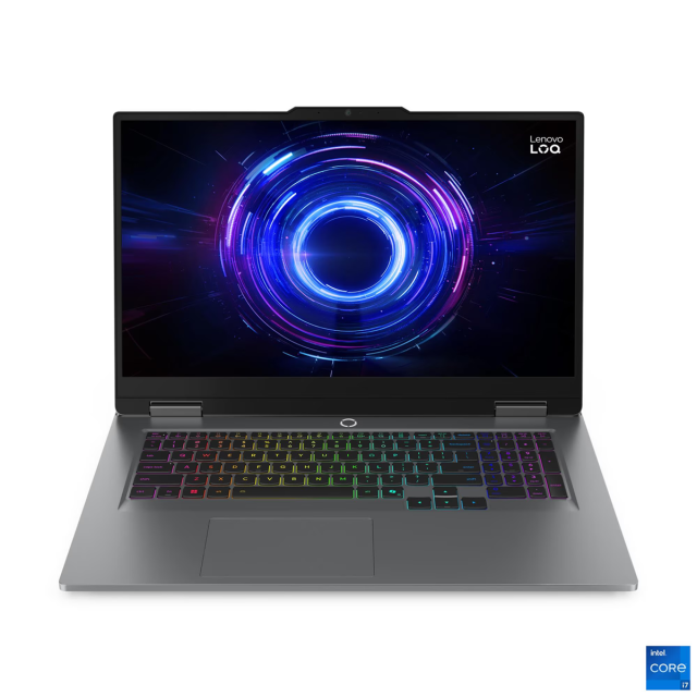Лаптоп Lenovo LOQ 17IRX10, Intel Core i7-13650HX 14C (2.6/4.9GHz, 24MB Cache), 17.3" (43.94 cm) FHD IPS Anti-glare, 165MHz, NVIDIA RTX 5060 8GB GDDR6, 32GB DDR5, 1TB M.2 NVMe SSD, Free DOS
