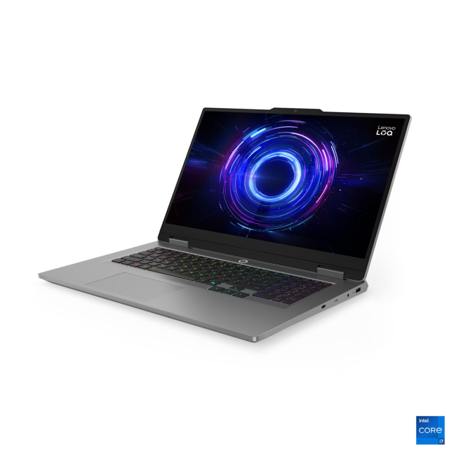 Лаптоп Lenovo LOQ 17IRX10, Intel Core i7-13650HX 14C (2.6/4.9GHz, 24MB Cache), 17.3" (43.94 cm) FHD IPS Anti-glare, 165MHz, NVIDIA RTX 5060 8GB GDDR6, 32GB DDR5, 1TB M.2 NVMe SSD, Free DOS