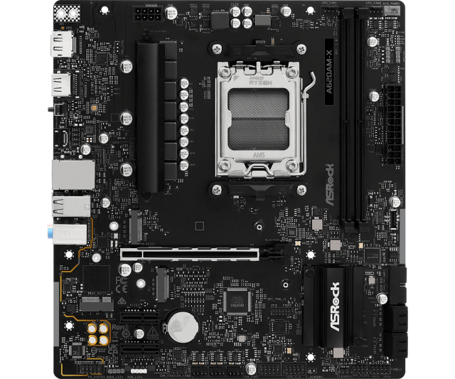 Дънна платка ASRock A620AM-X, A620A, AM5, 2x DDR5, PCI-E 4.0, 4x SATA 6Gb/s, 2x M.2 slots, HDMI, DP, Micro ATX