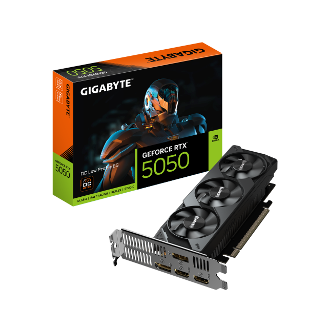 Видео карта GIGABYTE RTX 5050 OC Low Profile 8GB GDDR6, 128-bit, HDMi, DP