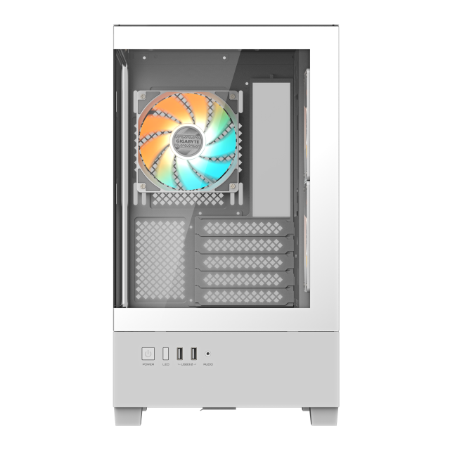 Кутия GIGABYTE C201 PANORAMIC ICE White, Mid Tower, 2x USB 3.0, mini-ITX / m-ATX