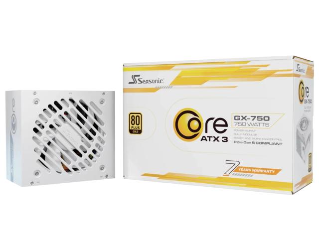 Захранване Seasonic CORE GX-750 V2 WHITE, 750W, Active PFC, 80 PLUS Gold, ATX 3.1, PCIe 5.1, Fully Modular 