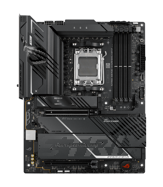 Дънна платка ASUS ROG STRIX X870E-H GAMING WIFI7, AM5, 4xDDR5, 4 x M.2 slots, 4 x SATA 6Gb/s, HDMI, ATX