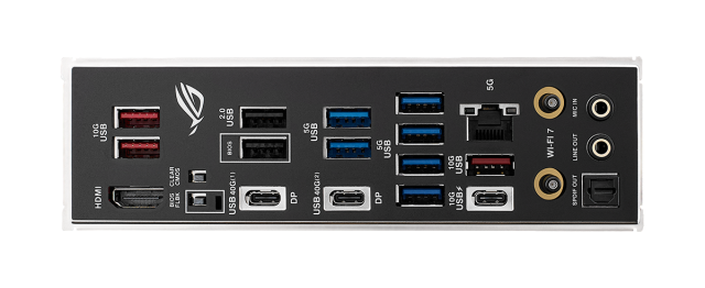 Дънна платка ASUS ROG STRIX X870E-H GAMING WIFI7, AM5, 4xDDR5, 4 x M.2 slots, 4 x SATA 6Gb/s, HDMI, ATX