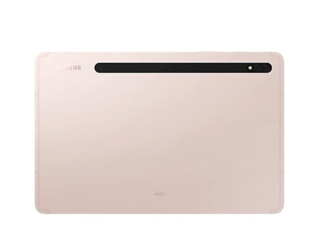Таблет Samsung SM-X706 TAB S8 5G 11", 2560 x 1600 TFT, HDR10+, 120Hz, 128 GB, Octa-Core (1x3.00 GHz, 3x2.5 GHz, 4x1.8GHz), 8 GB RAM , 4xAKG Tuned Speakers, Bluetooth 5.2, 13 MP, 6 MP + 12 MP Selfie, 8000 mAh, Android 12, Pink Gold