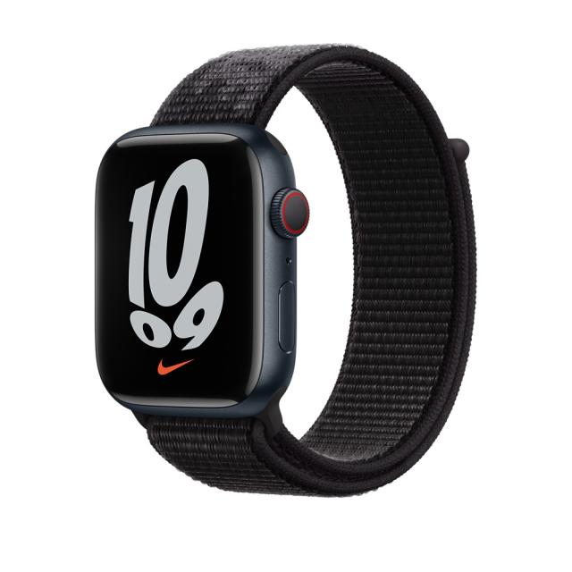 Каишка за часовник Apple Watch 45mm Black Nike Sport Loop - Regular