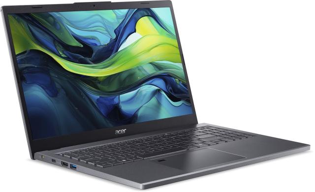 Лаптоп Acer Aspire 15 A15-51M A15-51M-57J6, Intel Core 5 120U 10C (1.4 / 5.0 GHz, 12MB Cache), 15.6'' (39.62 cm) FHD IPS, 16GB LPDDR5, 1TB M.2 NVMe SSD, Free DOS