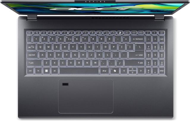 Лаптоп Acer Aspire 15 A15-51M A15-51M-57J6, Intel Core 5 120U 10C (1.4 / 5.0 GHz, 12MB Cache), 15.6'' (39.62 cm) FHD IPS, 16GB LPDDR5, 1TB M.2 NVMe SSD, Free DOS
