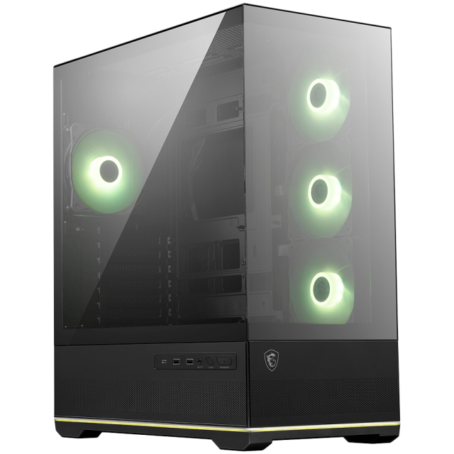 Кутия MSI MAG PANO 110R PZ, Middle Tower, 2x USB 3.2, 1x USB  Type-C 3.2, 1x Audio/Mic, ATX/microATX/Mini-ITX