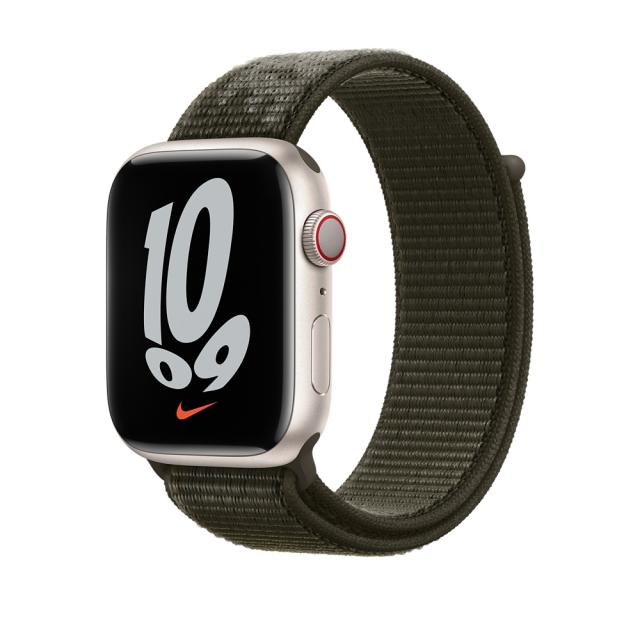 Каишка за часовник Apple Watch 45mm Cargo Khaki Nike Sport Loop - Regular
