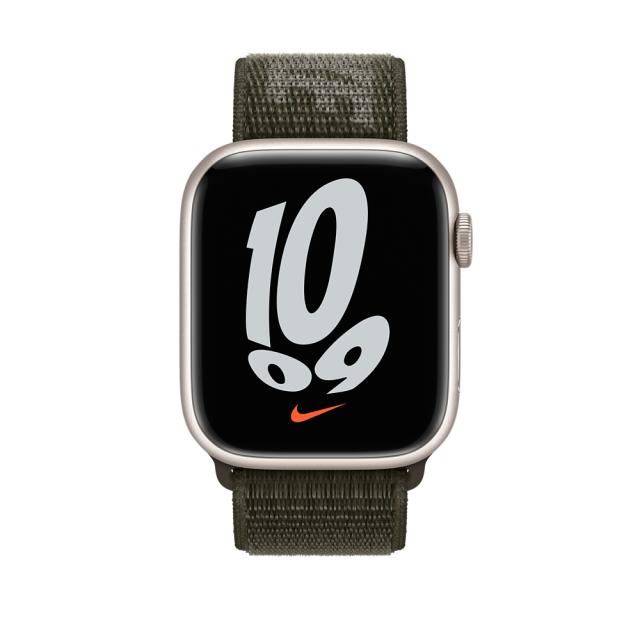Каишка за часовник Apple Watch 45mm Cargo Khaki Nike Sport Loop - Regular