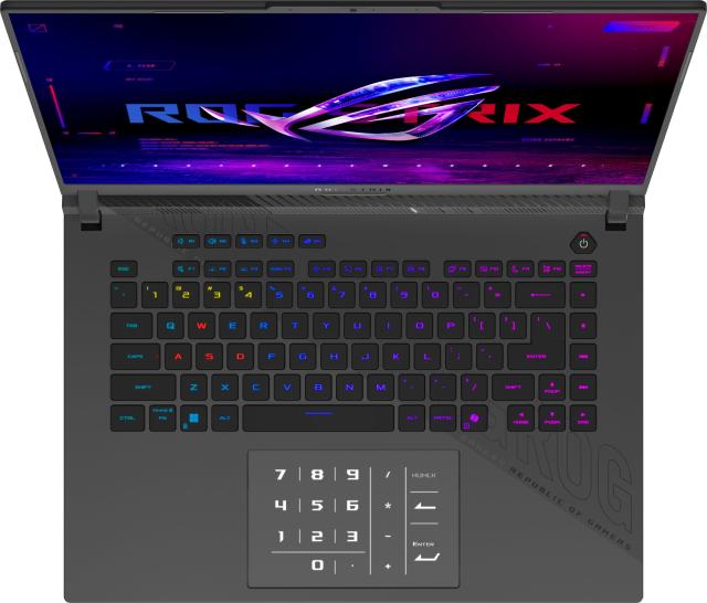 Лаптоп ASUS G614 ROG Strix G16 2025 G614FR-S5129W, AMD Ryzen 9 9955HX3D 16C (2.5 / 5.4 GHz, 144MB Cache), 16.0" (40.64 cm) WQXGA IPS 240Hz, NVIDIA GF RTX 5070 Ti 12GB GDDR7, 32GB DDR5, 2TB M.2 NVMe SSD, Windows 11 Home