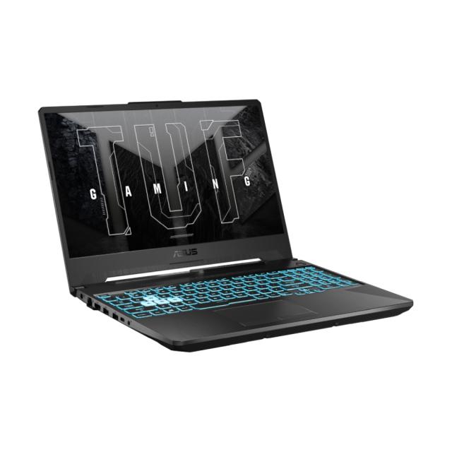 Лаптоп ASUS TUF Gaming A15 FA506NCG-HN207, AMD Ryzen 7 7445HS 6C (3.2 / 3.55 GHz, 16MB Cache), 15.6'' (39.62 cm) FHD IPS, 144 Hz, NVIDIA RTX 3050 4GB GDDR6, 16GB DDR5, 1TB M.2 NVMe SSD, Free DOS