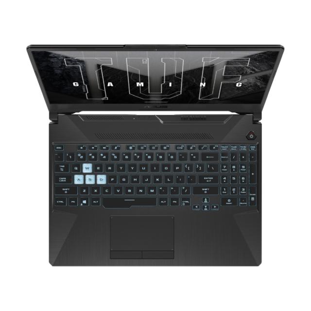 Лаптоп ASUS TUF Gaming A15 FA506NCG-HN207, AMD Ryzen 7 7445HS 6C (3.2 / 3.55 GHz, 16MB Cache), 15.6'' (39.62 cm) FHD IPS, 144 Hz, NVIDIA RTX 3050 4GB GDDR6, 16GB DDR5, 1TB M.2 NVMe SSD, Free DOS