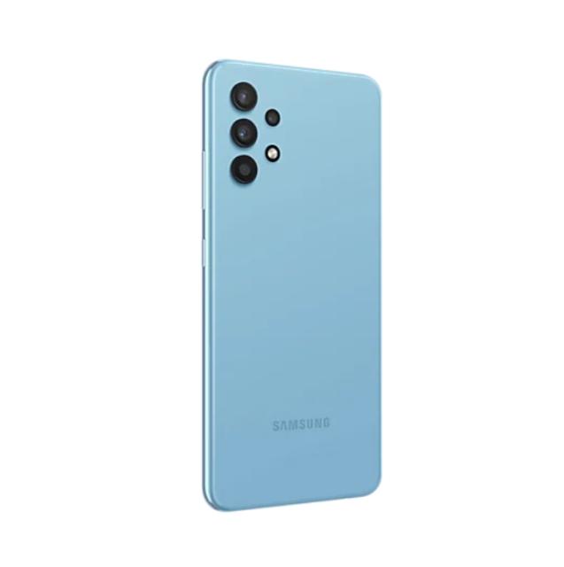 Мобилен телефон Samsung SM-A325 GALAXY A32 128 GB, Octa-Core (2x2.0 GHz, 6x1.8 GHz), 4GB RAM, 6.4" 1080x2400 90 Hz Super AMOLED, 64.0 MP + 8.0 MP + 5.0 MP + 5.0 MP, 5000 mAh, 4G, Dual SIM, Blue
