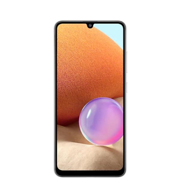 Мобилен телефон Samsung SM-A325 GALAXY A32 128 GB, Octa-Core (2x2.0 GHz, 6x1.8 GHz), 4GB RAM, 6.4" 1080x2400 90 Hz Super AMOLED, 64.0 MP + 8.0 MP + 5.0 MP + 5.0 MP, 5000 mAh, 4G, Dual SIM, White