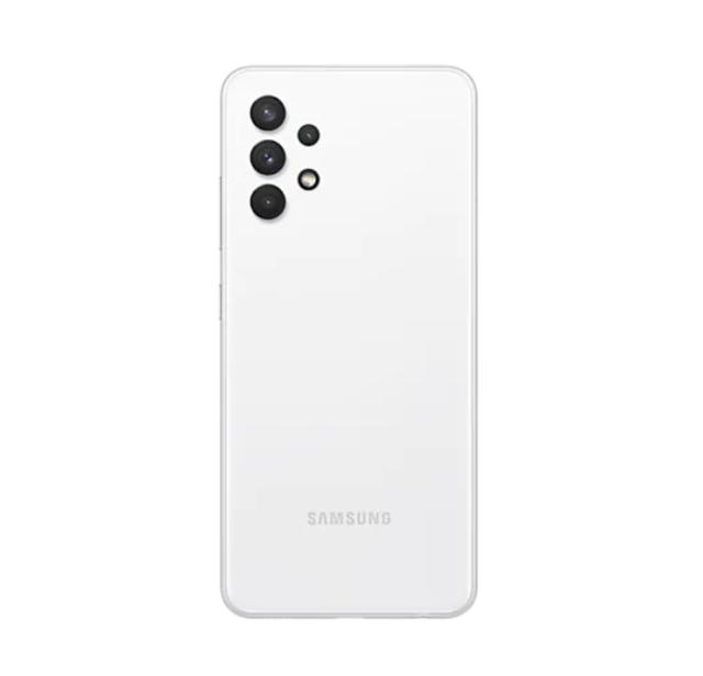 Мобилен телефон Samsung SM-A325 GALAXY A32 128 GB, Octa-Core (2x2.0 GHz, 6x1.8 GHz), 4GB RAM, 6.4" 1080x2400 90 Hz Super AMOLED, 64.0 MP + 8.0 MP + 5.0 MP + 5.0 MP, 5000 mAh, 4G, Dual SIM, White