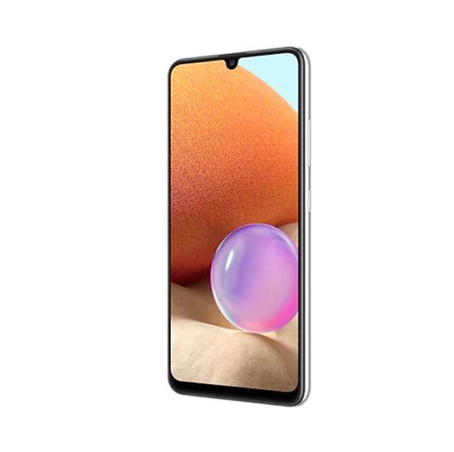 Мобилен телефон Samsung SM-A325 GALAXY A32 128 GB, Octa-Core (2x2.0 GHz, 6x1.8 GHz), 4GB RAM, 6.4" 1080x2400 90 Hz Super AMOLED, 64.0 MP + 8.0 MP + 5.0 MP + 5.0 MP, 5000 mAh, 4G, Dual SIM, White