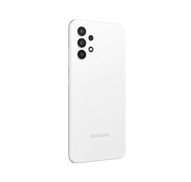 Мобилен телефон Samsung SM-A325 GALAXY A32 128 GB, Octa-Core (2x2.0 GHz, 6x1.8 GHz), 4GB RAM, 6.4" 1080x2400 90 Hz Super AMOLED, 64.0 MP + 8.0 MP + 5.0 MP + 5.0 MP, 5000 mAh, 4G, Dual SIM, White