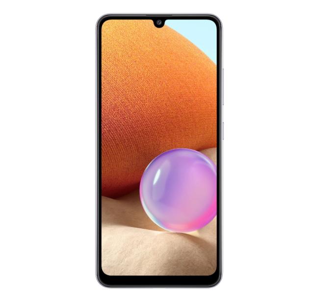 Мобилен телефон Samsung SM-A325 GALAXY A32 128 GB, Octa-Core (2x2.0 GHz, 6x1.8 GHz), 4GB RAM, 6.4" 1080x2400 90 Hz Super AMOLED, 64.0 MP + 8.0 MP + 5.0 MP + 5.0 MP + 20.0 MP Selfie, 5000 mAh, 4G, Dual SIM, Violet