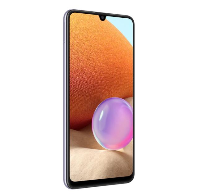 Мобилен телефон Samsung SM-A325 GALAXY A32 128 GB, Octa-Core (2x2.0 GHz, 6x1.8 GHz), 4GB RAM, 6.4" 1080x2400 90 Hz Super AMOLED, 64.0 MP + 8.0 MP + 5.0 MP + 5.0 MP + 20.0 MP Selfie, 5000 mAh, 4G, Dual SIM, Violet