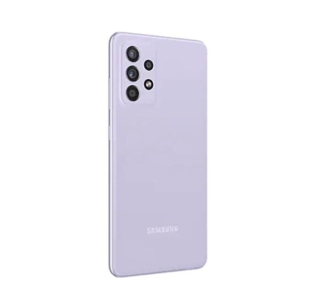 Мобилен телефон Samsung SM-A525 GALAXY A52 128 GB, Octa-Core (2x2.2 GHz, 6x1.8 GHz), 6 GB RAM, 6.5" 1080x2400 90 Hz Super AMOLED, 64.0 MP + 8.0 MP + 5.0 MP + 2.0 MP + 32.0 MP Selfie, 4500 mAh, 4G, Dual SIM, Lavender