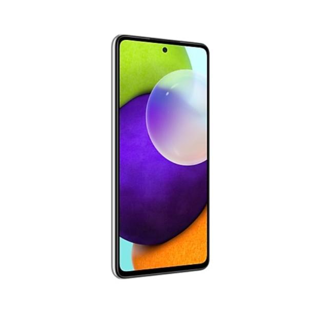 Мобилен телефон Samsung SM-A525 GALAXY A52 128 GB, Octa-Core (2x2.2 GHz, 6x1.8 GHz), 6 GB RAM, 6.5" 1080x2400 90 Hz Super AMOLED, 64.0 MP + 8.0 MP + 5.0 MP + 2.0 MP + 32.0 MP Selfie, 4500 mAh, 4G, Dual SIM, White