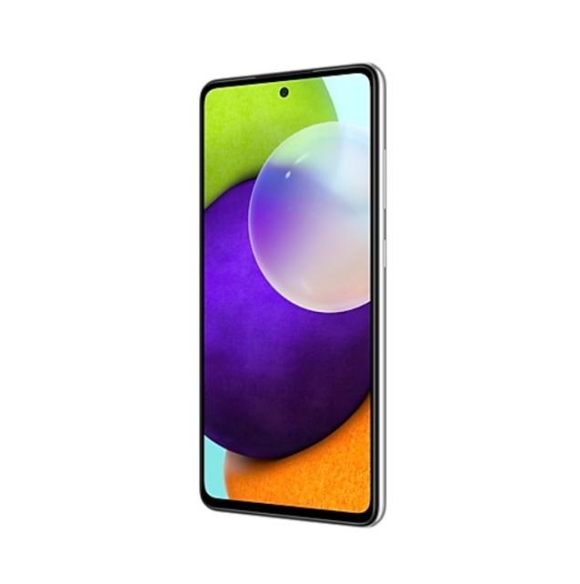 Мобилен телефон Samsung SM-A525 GALAXY A52 128 GB, Octa-Core (2x2.2 GHz, 6x1.8 GHz), 6 GB RAM, 6.5" 1080x2400 90 Hz Super AMOLED, 64.0 MP + 8.0 MP + 5.0 MP + 2.0 MP + 32.0 MP Selfie, 4500 mAh, 4G, Dual SIM, White