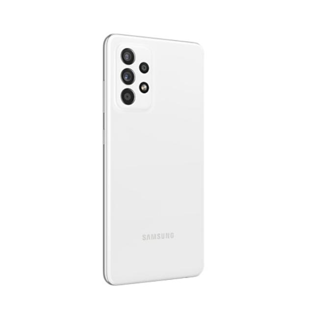 Мобилен телефон Samsung SM-A525 GALAXY A52 128 GB, Octa-Core (2x2.2 GHz, 6x1.8 GHz), 6 GB RAM, 6.5" 1080x2400 90 Hz Super AMOLED, 64.0 MP + 8.0 MP + 5.0 MP + 2.0 MP + 32.0 MP Selfie, 4500 mAh, 4G, Dual SIM, White