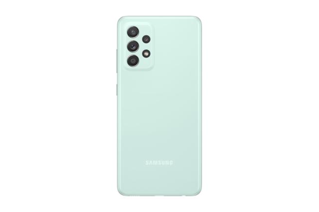 Мобилен телефон Samsung SM-A528 GALAXY A52s 5G 128 GB, Octa-Core (4x2.4 GHz, 4x1.8 GHz), 6 GB RAM, 6.5" 1080x2400 120 Hz Super AMOLED, 64.0 MP + 12.0 MP + 5.0 MP + 5.0 MP + 32.0 MP Selfie, 4500 mAh, Dual SIM, Light Green