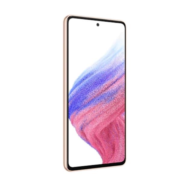 Мобилен телефон Samsung SM-A536 GALAXY A53 5G 128 GB, Octa-Core (2x2.4 GHz, 6x2.0 GHz), 6 GB RAM, 6.5" 1080x2400 120 Hz Super AMOLED, 64.0 MP + 12.0 MP + 5.0 MP + 5.0 MP + 32.0 MP Selfie, 5000 mAh, Dual SIM, Awesome Peach