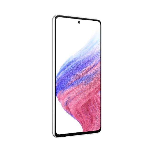 Мобилен телефон Samsung SM-A536 GALAXY A53 5G 128 GB, Octa-Core (2x2.4 GHz, 6x2.0 GHz), 6 GB RAM, 6.5" 1080x2400 120 Hz Super AMOLED, 64.0 MP + 12.0 MP + 5.0 MP + 5.0 MP + 32.0 MP Selfie, 5000 mAh, Dual SIM, Awesome White