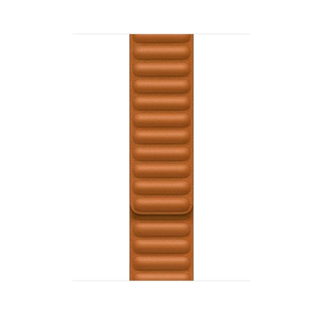Каишка за часовник Apple Watch 45mm Golden Brown Leather Link - S/M