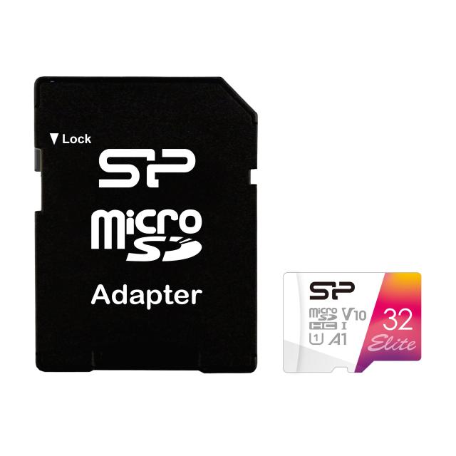 Карта памет Silicon Power Elite Colorful 32GB, microSDHC, V10, A1, U1, SD Adapter
