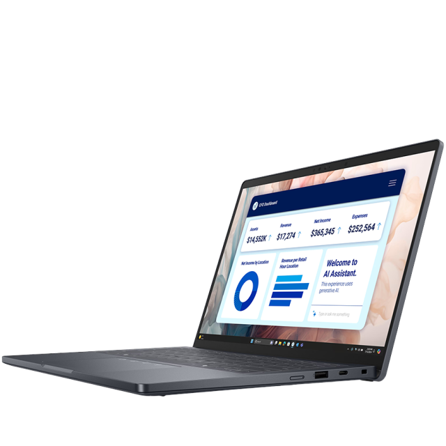 Лаптоп Dell Pro 14 Plus PB14250, Intel Core Ultra 7 255U 12C (1.7 / 5.2 GHz, 12MB cache), 14.0" (35.56 cm) Full HD+ IPS, Integrated Intel Graphics, 16GB DDR5, 512GB M.2 NVMe SSD, WiFi+BT, FHD Cam+Mic, BG Backlit KBD, Ubuntu