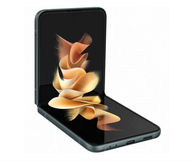 Мобилен телефон Samsung SM-F711 GALAXY Flip 3 5G 256 GB, Octa-Core (1x2.84 GHz, 3x2.42 GHz, 4x1.8 GHz), 8 GB RAM, 6.7" 1080x2640 120 Hz Dynamic AMOLED, HDR10+, 12.0 MP + 12.0 MP + 10.0 MP Selfie, 3300 mAh, Dual SIM, Green