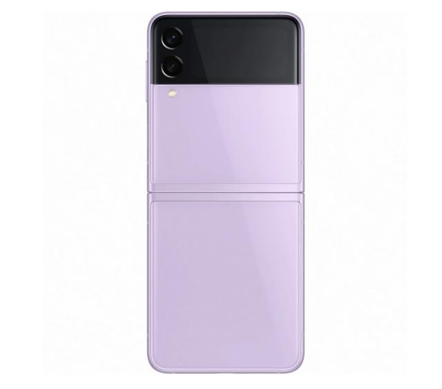 Мобилен телефон Samsung SM-F711 GALAXY Flip 3 5G 256 GB, Octa-Core (1x2.84 GHz, 3x2.42 GHz, 4x1.8 GHz), 8 GB RAM, 6.7" 1080x2640 120 Hz Dynamic AMOLED, HDR10+, 12.0 MP + 12.0 MP + 10.0 MP Selfie, 3300 mAh, Dual SIM, Lavender