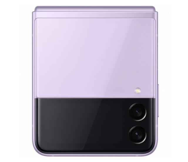 Мобилен телефон Samsung SM-F711 GALAXY Flip 3 5G 256 GB, Octa-Core (1x2.84 GHz, 3x2.42 GHz, 4x1.8 GHz), 8 GB RAM, 6.7" 1080x2640 120 Hz Dynamic AMOLED, HDR10+, 12.0 MP + 12.0 MP + 10.0 MP Selfie, 3300 mAh, Dual SIM, Lavender