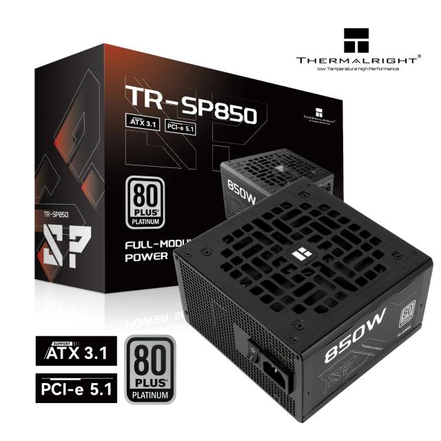 Захранване Thermalright TR-SP850, 850W, Active PFC, ATX 3.1, 80 PLUS PLATINUM, Full Modular