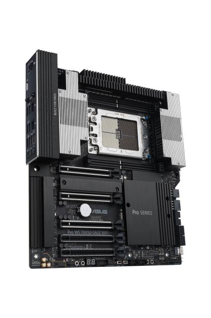 Дънна платка ASUS Pro WS TRX50-SAGE WIFI, sTR5 4x DDR5, 3x M.2slot, 4 x SATA 6Gb/s, Wi-Fi 7 / Bluetooth 5.4, 2x Ethernet, CEB