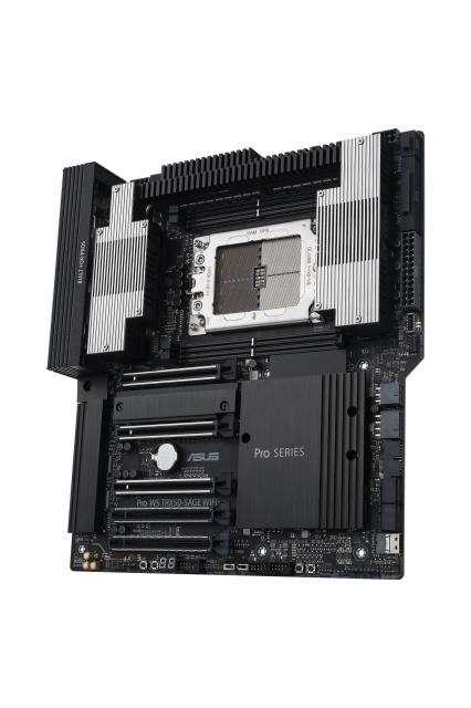 Дънна платка ASUS Pro WS TRX50-SAGE WIFI, sTR5 4x DDR5, 3x M.2slot, 4 x SATA 6Gb/s, Wi-Fi 7 / Bluetooth 5.4, 2x Ethernet, CEB