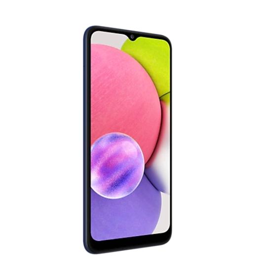 Мобилен телефон Samsung SM-A03 Galaxy A03s 32 GB, Octa-Core (2.3GHz, 1.8GHz), 3 GB RAM, 6.5", 720 x 1600 HD+, 13.0 MP + 2.0 MP + 2.0 MP + 5.0 MP Selfie, 5000 mAh, Dual SIM, Blue